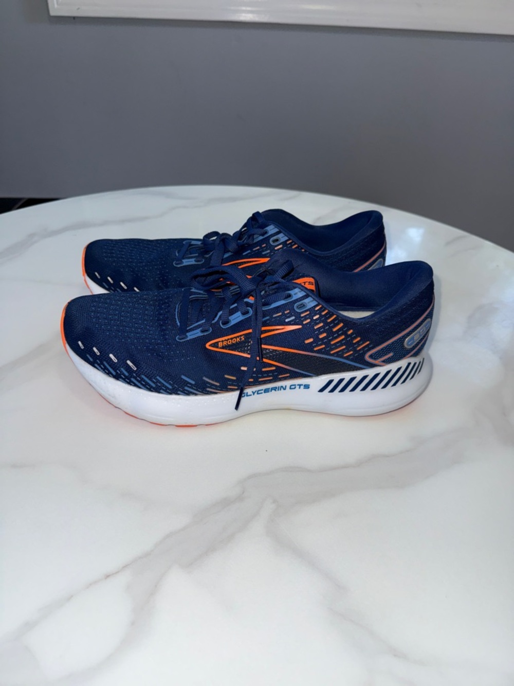 Brooks Navy and Orange Kids' Glycerin CTS Sneakers